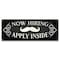 Signmission Now Hiring Apply Inside Barber Shop Banner Concession Stand Food Truck Single Sided B-30108 - alternate 1